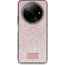 Onegif Xiaomi Redmi A3 4g Veloura Kılıf – Simli Parlak Yüzey Premium Tasarım - Pembe