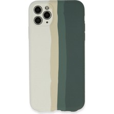 Senson Apple Iphone 11 Pro Kılıf Ebruli Lansman Silikon - Beyaz-Gri