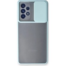Senson Samsung Galaxy A33 5g Kılıf Palm Buzlu Kamera Sürgülü Silikon - Turkuaz