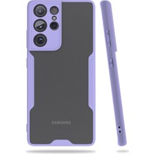 Senson Samsung Galaxy S21 Ultra Kılıf Platin Silikon - Lila