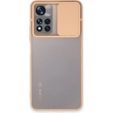Senson Xiaomi Redmi Note 11T Kılıf Palm Buzlu Kamera Sürgülü Silikon - Pembe