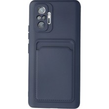 Senson Xiaomi Redmi Note 10 Pro Kılıf Kelvin Kartvizitli Silikon - Lacivert