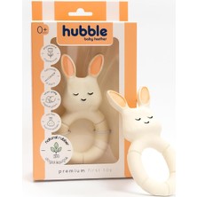 Hubble Bebek Diş Kaşıyıcı - Tavşan Halkalı Şekilli Dişlik (%100 Doğal Kauçuk)
