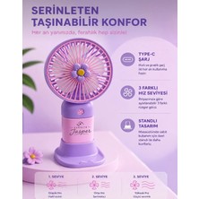 Organix Home Şarjlı Mini El Masa Çanta Fanı Vantilatör