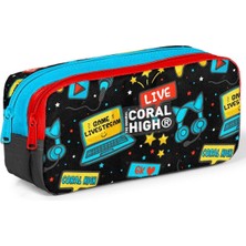Coral High Mavi Gamer Bölmeli Kalem Çantası - Erkek