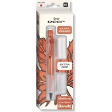 Serve Versatil Kalem 07MM- Toprak Tonları - Yedekli Set (Grip Silgi) Kiremit