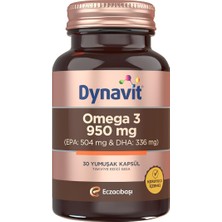 Dynavit 3 950 Mg 30 Yumuşak Kapsül - Yüksek Epa & Dha - 1400MG Balık Yağı
