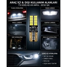 Oto 24LED Ampul 2'li Set, T10 Model 12VOLT, Fren, Park, Sinyal ve Geri Vites Lambası Vb.