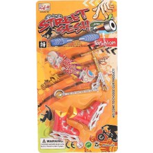 İlkyaz Fashion KZL-012-A7 Kartela Kaykay Paten Scooter Oyun Seti -Kızılkaya