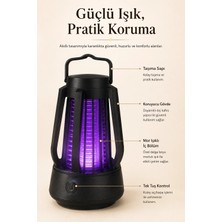 İlkyaz Fashion Mor Işıklı Taşınabilir Sineksavar Lamba Tek Tuşlu Koruyucu Gövdeli Kullanışlı Cihaz