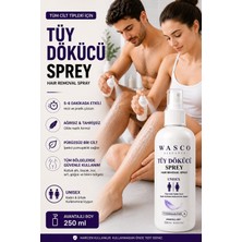 Wasco Tüy Dökücü Krem Sprey 250 ml | Kadın & Erkek Kullanımına Uygun | Pürüzsüz Cilt Bakımı