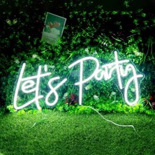 İlkyaz Fashion Let's Party Yazılı Neon LED