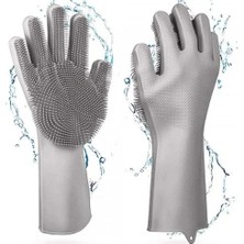 İlkyaz Fashion Sihirli Isıya Dayanıklı Silikon Çok Amaçlı Bulaşık Eldiven Fırçası Magic Gloves