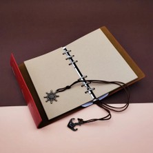 İlkyaz Fashion Deri Pusula Tasarımlı Defter