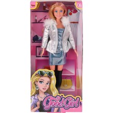 İlkyaz Fashion WG-66770 Parlak Elbiseli Ceketli Bebek 29 cm -Vardem