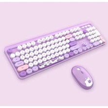 İlkyaz Fashion Hello Bear Mor Klavye Mouse Set