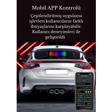İlkyaz Fashion Esnek Katlanabilir Panel LED Cama Yapışır Uygulama Ile Kontrol Dijital Tabela Kayar 60CM 16X96 L