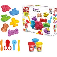 İlkyaz Fashion 03998 Art Craft Seyahat Araçları Hamur Set 168 gr -Fentoys