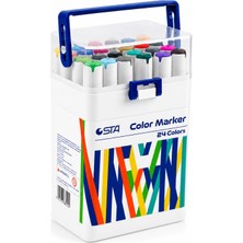 Sta Çift Uçlu Marker Kalem 24'lü 910324