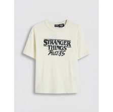 Lc Waikiki Yeni Sezon Bisiklet Yaka Stranger Things Baskılı Erkek Çocuk Tişört