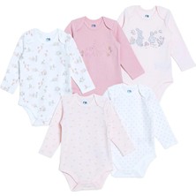 Mothercare Kız Bebek Body Çıtçıtlı Zarf Yaka Uzun Kol