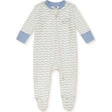 Mothercare Erkek Bebek Tulum Çizgili Çıtçıtlı Bisiklet Yaka Long Sleeve Patikli