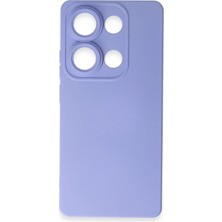 Newface Xiaomi Redmi Note 13 Pro 4g Kılıf Velura Kapak – Nano Silikon & Kadife Iç Yüzey - Lila