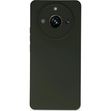 Newface Realme 11 Pro Kılıf Velura Kapak – Nano Silikon & Kadife Iç Yüzey - Koyu Yeşil