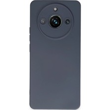 Newface Realme 11 Pro Kılıf Velura Kapak – Nano Silikon & Kadife Iç Yüzey - Gri