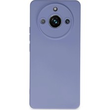 Newface Realme 11 Pro Kılıf Velura Kapak – Nano Silikon & Kadife Iç Yüzey - Lila