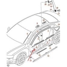 IOE-VW Cam Çıtası Ön Sağ Krom Vw A5 2012 8T8853284F