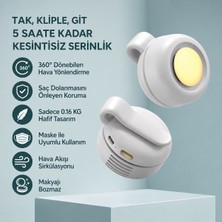 Azurtech Şarjlı Mini Giyilebilir Bel Klipsli Taşınabilir Fan - 360° Hava Akışı, Usb-C Şarjlı, Hafif ve Sessiz Kişisel Soğutucu