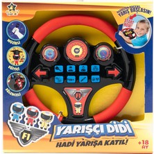 Erdem Didi Sesli Yarışçı Direksiyon Pilli Kırmızı Renkli Eğitici Oyun +18 Ay