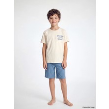 Lc Waikiki Yeni Sezon Bisiklet Yaka Erkek Çocuk Şortlu Pijama Takımı