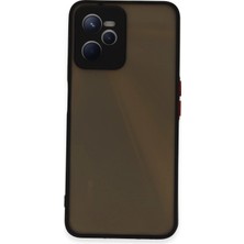 Newface Realme C35 Kılıf Frost Kapak – Mat Transparan Yüzey & Premium Soft Koruma - Siyah