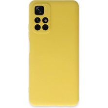 Newface Xiaomi Redmi Note 11T Kılıf Velura Kapak – Nano Silikon & Kadife Iç Yüzey - Sarı