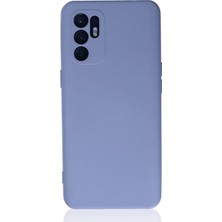 Newface Oppo Reno 6 Kılıf Velura Kapak – Nano Silikon & Kadife Iç Yüzey - Lila