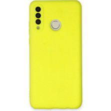 Newface Huawei P30 Lite Kılıf Velura Kapak – Nano Silikon & Kadife Iç Yüzey - Sarı