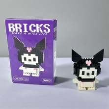 C&On Design Kuromi Tasarımlı 3D Bricks Puzzle - 14+ Yaş Koleksiyonluk Yapı Seti - Masaüstü Dekoratif Figür