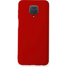 Newface Xiaomi Redmi Note 9 Pro Kılıf Velura Kapak – Nano Silikon & Kadife Iç Yüzey - Kırmızı