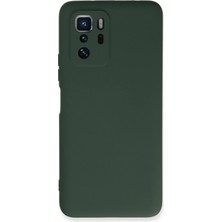 Newface Xiaomi Poco X3 Gt Kılıf Velura Kapak – Nano Silikon & Kadife Iç Yüzey - Koyu Yeşil