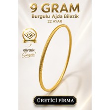 Aks Gold 22 Ayar TSE Belgeli (9 GRAM) Burgulu Ajda Altın Bilezik İşçiliksiz