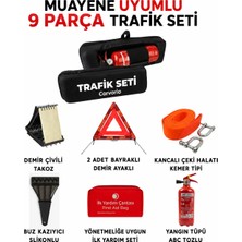 Carvorio Koby E-Global 9 Parça Trafik ve İlk Yardım Seti Muayene Uyumlu Özellikli Siyah Taşıma Çantası