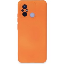 Newface Xiaomi Redmi 12C Kılıf Velura Kapak – Nano Silikon & Kadife Iç Yüzey - Turuncu