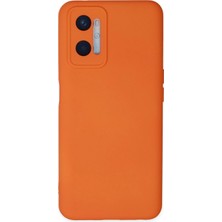 Newface Oppo A96 Kılıf Velura Kapak – Nano Silikon & Kadife Iç Yüzey - Turuncu