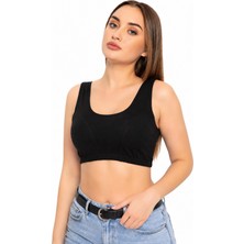 Gd Goldoremi Kadın Kalın Askılı Pamuklu Likralı Rahat Büyük Beden Yarım Atlet/büstiyer/body
