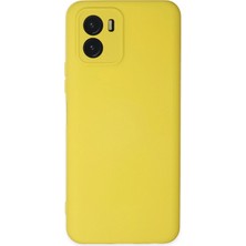 Newface Vivo Y15S Kılıf Velura Kapak – Nano Silikon & Kadife Iç Yüzey - Sarı