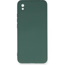 Newface Xiaomi Redmi 9A Kılıf Velura Kapak – Nano Silikon & Kadife Iç Yüzey - Koyu Yeşil