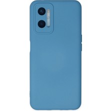 Newface Oppo A96 Kılıf Velura Kapak – Nano Silikon & Kadife Iç Yüzey - Mavi