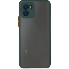 Newface Vivo Y15S Kılıf Frost Kapak – Mat Transparan Yüzey & Premium Soft Koruma - Yeşil